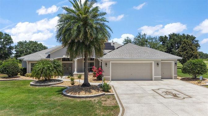 Attached, Exterior, Facade, Solar Panels, Ranch
