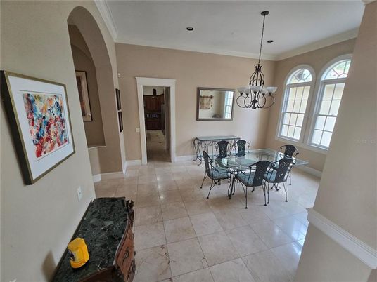 Chandelier, Dining room, Interior, Recessed Lighting