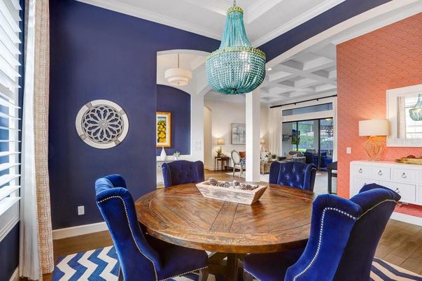Dining room, Interior, Wood Texture Flooring