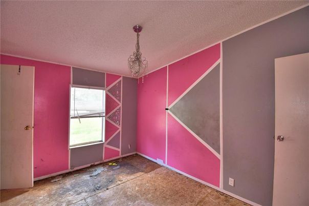 Chandelier, Empty room, Interior