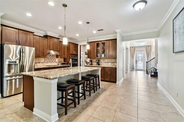 Interior, Kitchen, Pendant Lights, Recessed Lighting, Stainless Steel Appliances