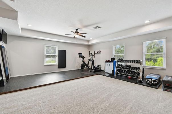 Fitness Equipment, Interior, Recessed Lighting