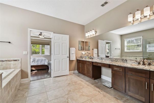 Bathroom, Bedroom, Dual Sink Vanities, Interior, Wood Texture Flooring