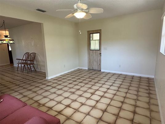 Dining room, Empty room, Interior, Pendant Lights