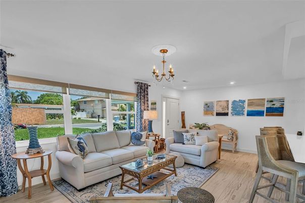 Chandelier, Interior, Living room, Recessed Lighting, Wood Texture Flooring