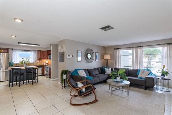 Interior, Kitchen, Living room, Recessed Lighting, Stainless Steel Appliances