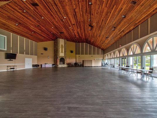 Fireplace, Interior, Recessed Lighting, Stone Walls, Wooden Ceilings, Wood Texture Flooring
