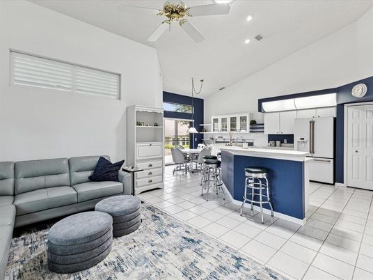 Dining room, Interior, Kitchen, Living room, Recessed Lighting