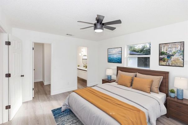 Bedroom, Interior, Wood Texture Flooring