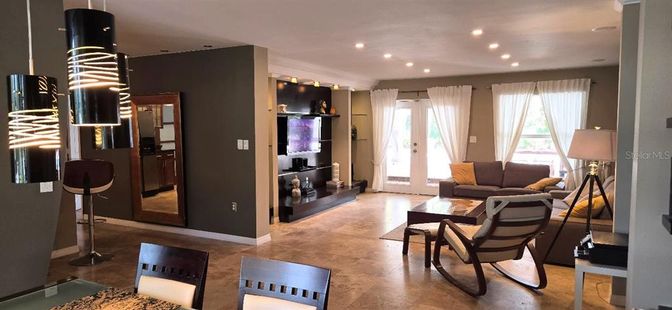 Interior, Living room, Recessed Lighting