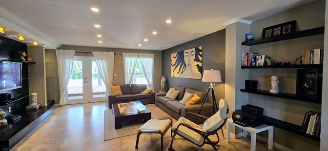 Interior, Living room, Recessed Lighting