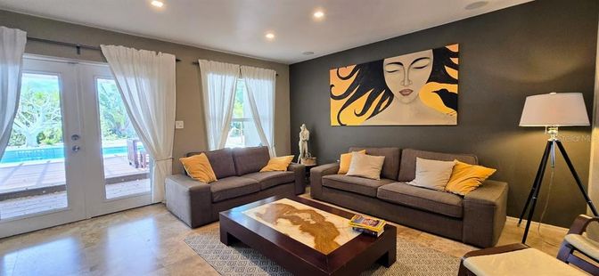 Interior, Living room, Recessed Lighting