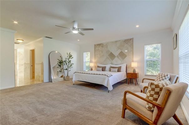 Bedroom, Interior, Recessed Lighting