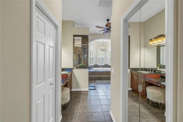 Bathroom, Chandelier, Interior