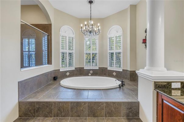 Bathroom, Chandelier, Interior