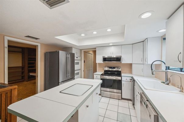 Interior, Kitchen, Recessed Lighting, Stainless Steel Appliances