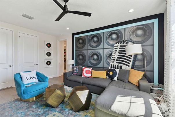 Interior, Living room, Recessed Lighting
