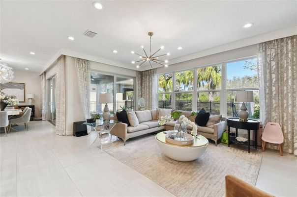 Dining room, Interior, Living room, Pendant Lights, Recessed Lighting
