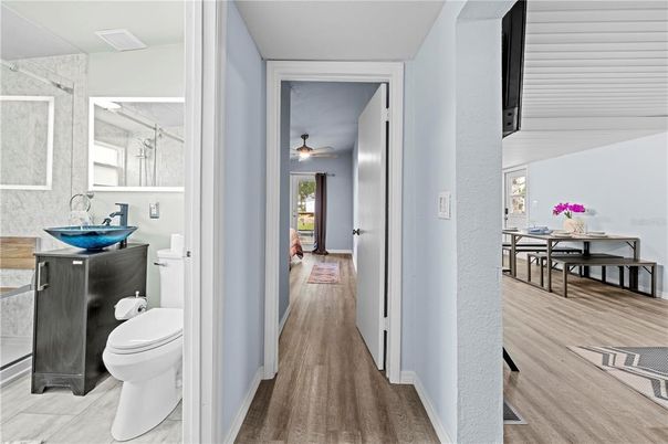 Bathroom, Dining room, Interior, Wood Texture Flooring