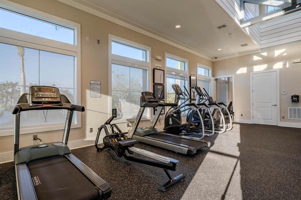 Fitness Equipment, Gym, Interior, Recessed Lighting