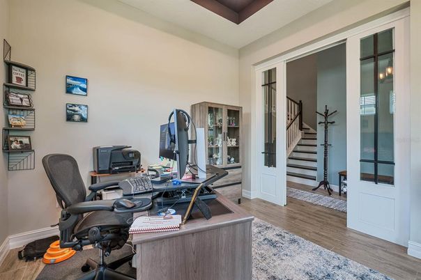 Home Office, Interior, Wood Texture Flooring