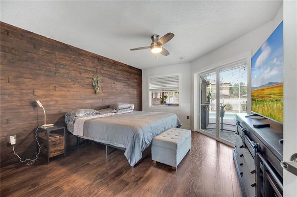 Bedroom, Interior, Wood Texture Flooring, Wooden Walls