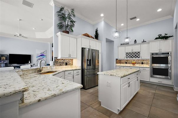Interior, Kitchen, Pendant Lights, Recessed Lighting, Stainless Steel Appliances