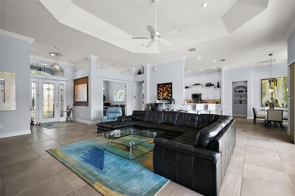 Dining room, Interior, Kitchen, Living room, Pendant Lights, Recessed Lighting