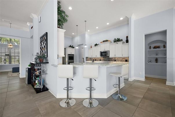 Interior, Kitchen, Pendant Lights, Recessed Lighting, Stainless Steel Appliances