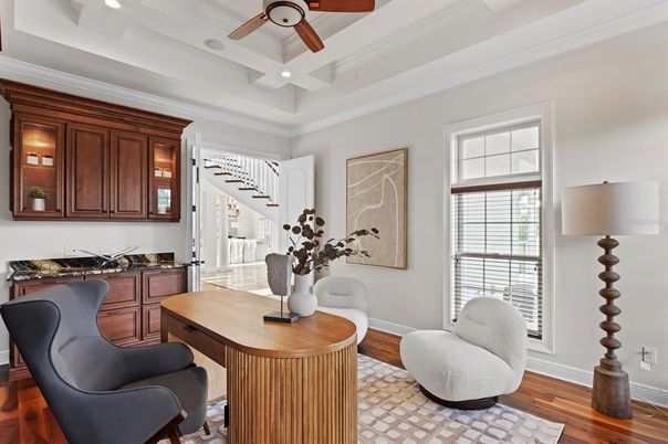 Home Office, Interior, Wood Texture Flooring