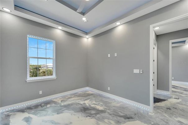 Empty room, Interior, Marble, Recessed Lighting