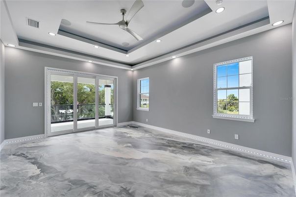 Empty room, Interior, Marble, Recessed Lighting
