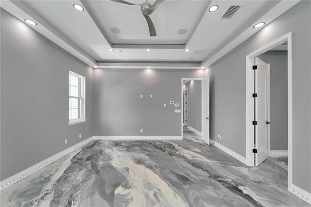 Empty room, Interior, Marble, Recessed Lighting