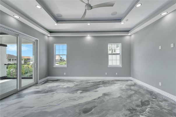 Empty room, Interior, Marble, Recessed Lighting