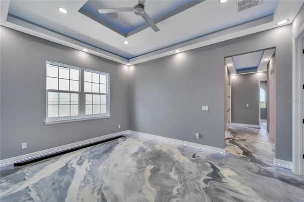 Empty room, Interior, Marble, Recessed Lighting