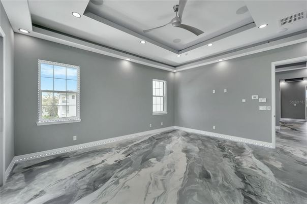 Empty room, Interior, Marble, Recessed Lighting