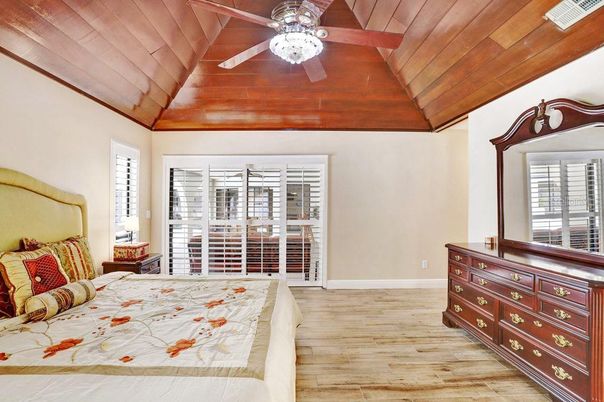 Bedroom, Interior, Wooden Ceilings, Wood Texture Flooring
