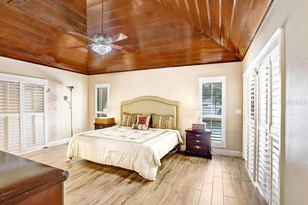 Bedroom, Interior, Wooden Ceilings, Wood Texture Flooring