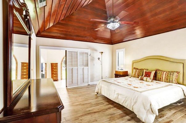 Bedroom, Interior, Wooden Ceilings, Wood Texture Flooring