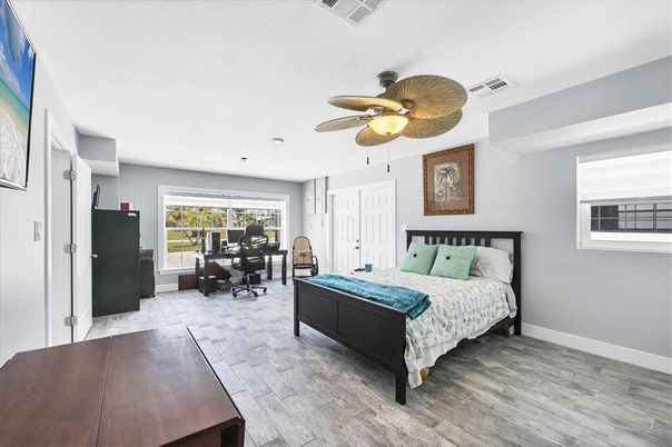 Bedroom, Home Office, Interior, Wood Texture Flooring