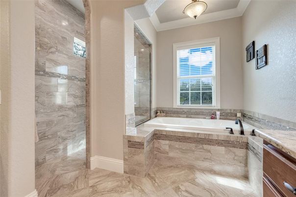Bathroom, Glass Shower, Interior, Marble, Marble Walls