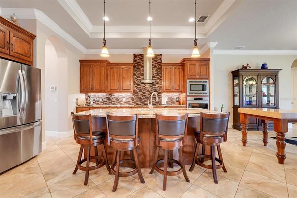 Interior, Kitchen, Pendant Lights, Recessed Lighting, Stainless Steel Appliances