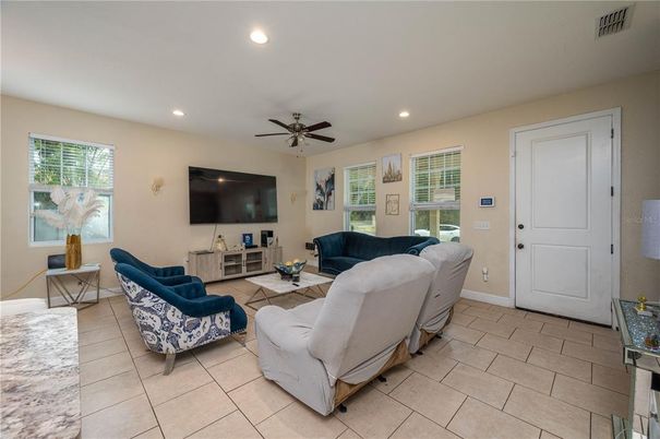 Interior, Living room, Recessed Lighting