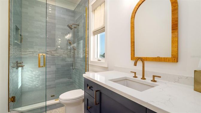 Bathroom, Glass Shower, Interior