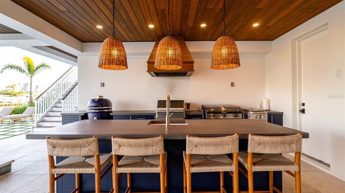 Exterior, Interior, Pendant Lights, Wooden Ceilings