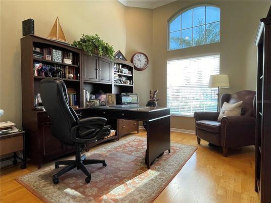 Home Office, Interior, Wood Texture Flooring