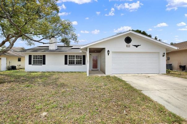 Attached, Exterior, Facade, Solar Panels, Ranch