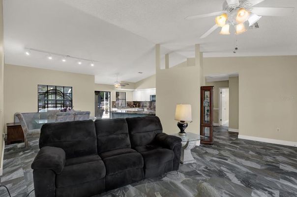 Dining room, Interior, Kitchen, Living room, Recessed Lighting