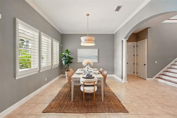 Dining room, Interior, Pendant Lights