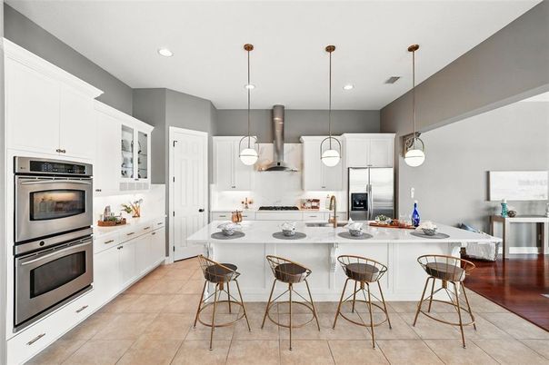 Interior, Kitchen, Pendant Lights, Recessed Lighting, Stainless Steel Appliances